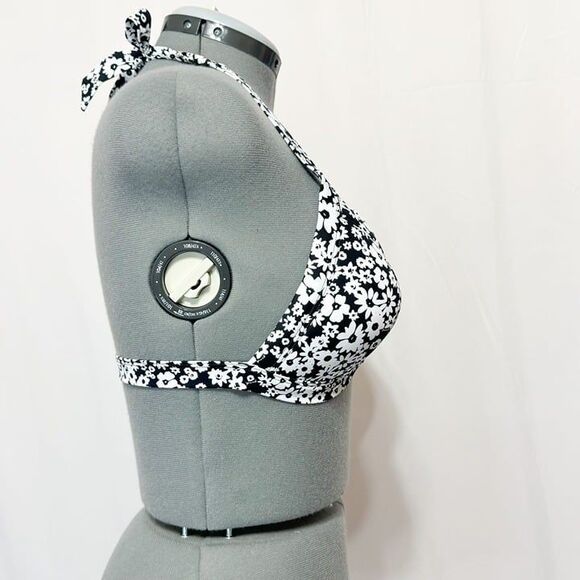 Pink Victoria's Secret NWT Sz XL  Black White Push Up Triangle Bikini Swim Top - Picture 7 of 11